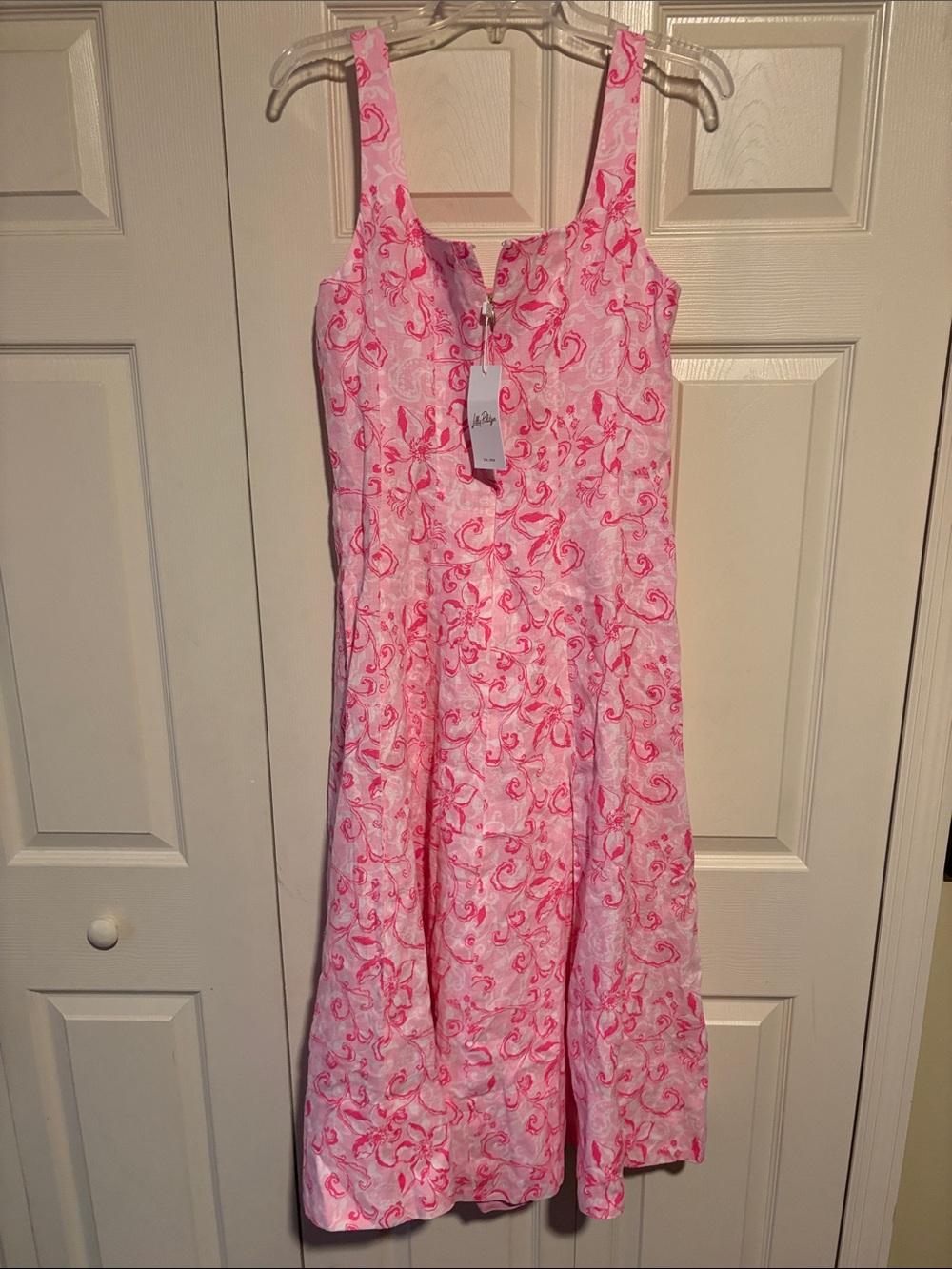 Lilly Pulitzer Pink Floral Midi Dress